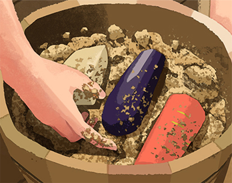 ぬか床のイラスト