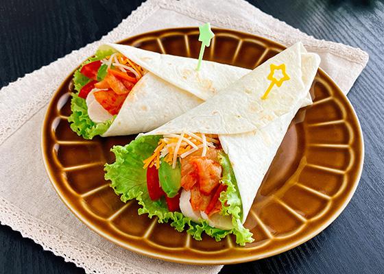 キムチ入りタコスのイメージ写真